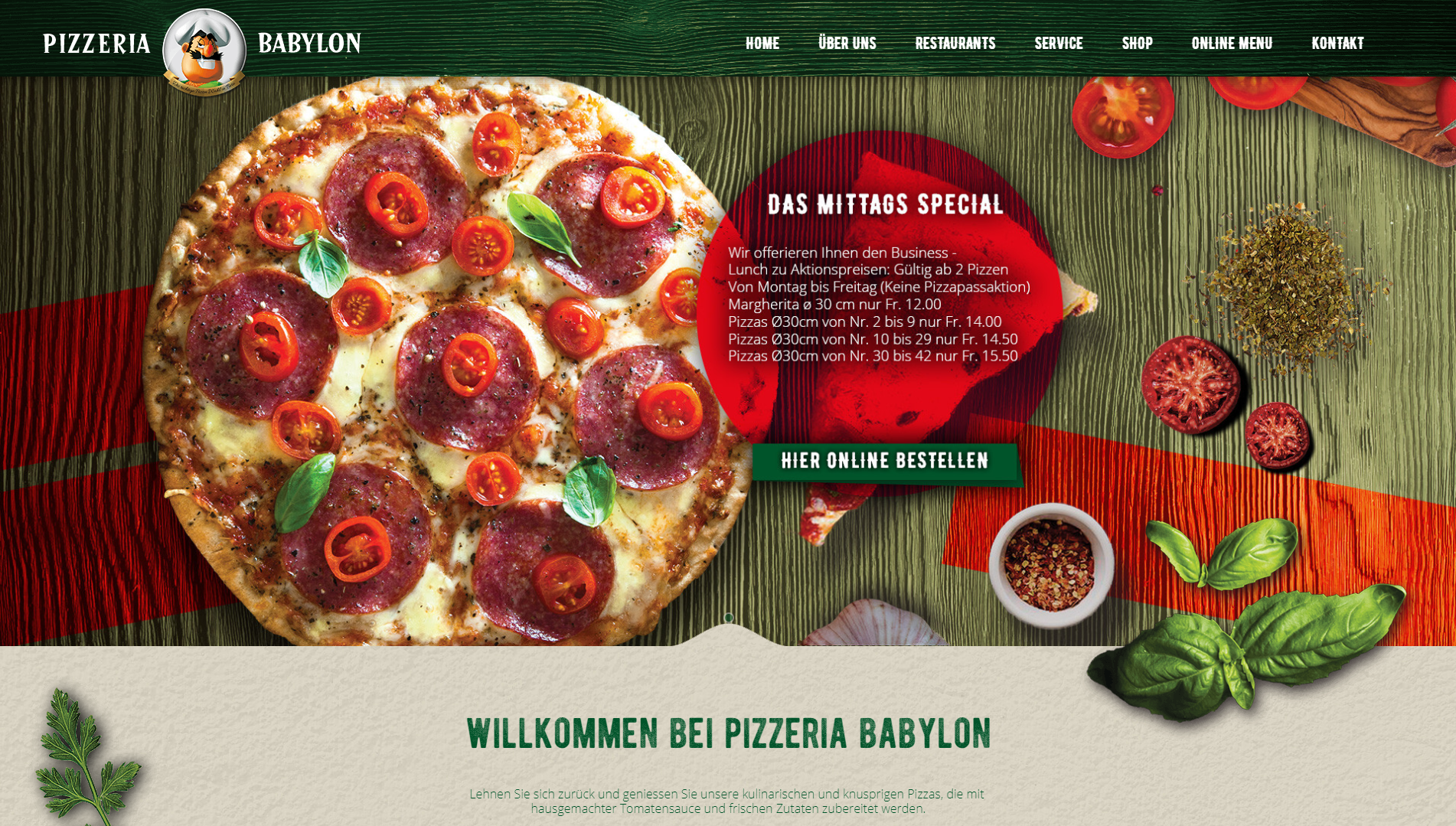 Pizzeria Babylon IWT Web Tasarım